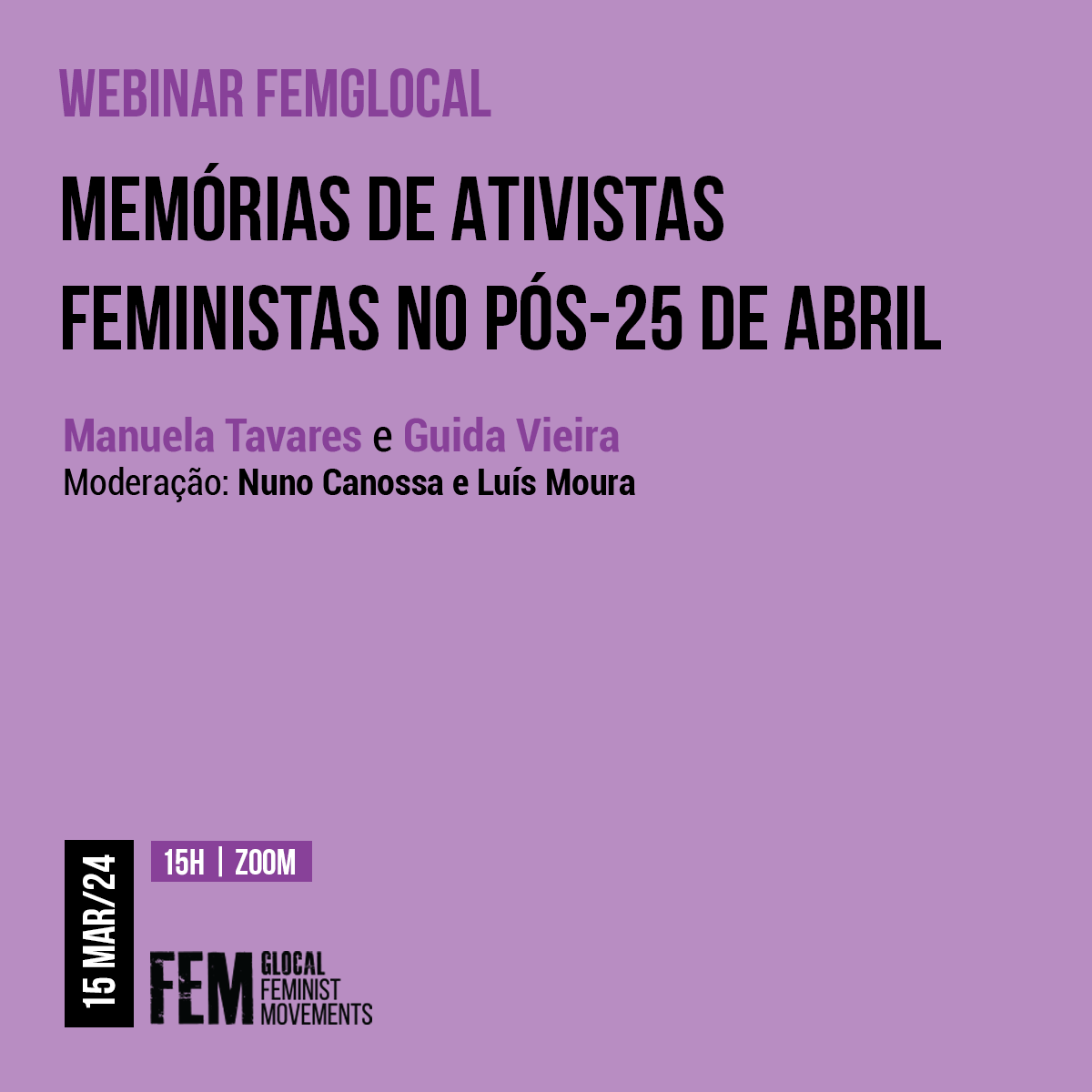 Memórias de Ativistas Feministas no Pós-25 de Abril